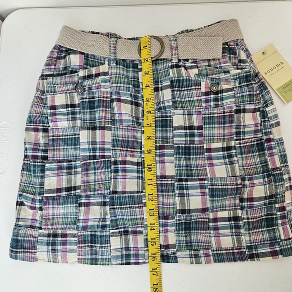 Sonoma Patchwork Plaid Madra's Skort with Belt 4 - Picture 10 of 10